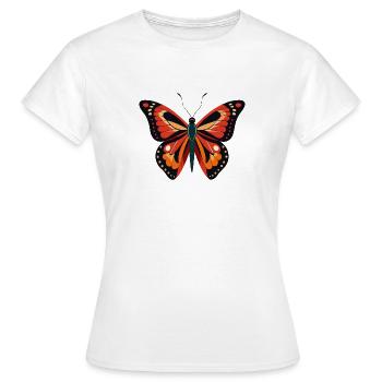 Papillon du Roi Kamehameha - T-shirt Femme - blanc - Devant - AI Model Female 172 dark (172cm)