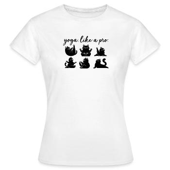 Yoga Cats Funny Cat Yoga Like a Pro - Women's T-Shirt - white - Front - AI Model Female 172 dark (172cm)