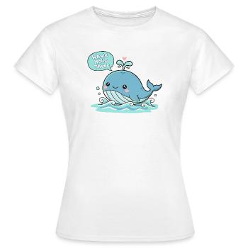 Whale Hello There Cute Print - Women's T-Shirt - white - Front - AI Model Female 172 dark (172cm)