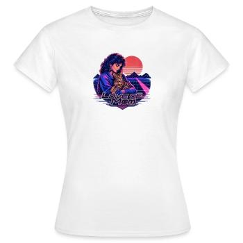 Bengal Cat rétro synthwave des années 80 - T-shirt Femme - blanc - Devant - AI Model Female 172 dark (172cm)