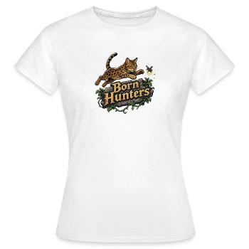 8-Bit Pixel Art Bengal Cat Hunting - Women's T-Shirt - white - Front - AI Model Female 172 dark (172cm)