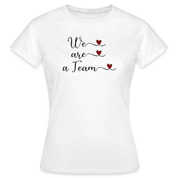 We are a Team Team Unity Design with a Heart - Women's T-Shirt - white - Front - AI Model Female 172 dark (172cm)