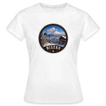 Niseko Hokkaido Winterurlaub Skifahren Snowboard - Frauen T-Shirt - Weiß - Vorne - AI Model Female 172 dark (172cm)