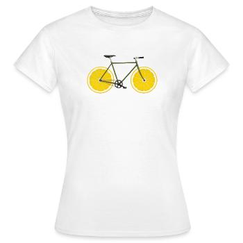 Vélo Vélo Citrons Drôles - T-shirt Femme - blanc - Devant - AI Model Female 172 dark (172cm)