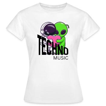 Cosmic Friends Heart Hug - Women's T-Shirt - white - Front - AI Model Female 172 dark (172cm)