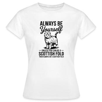 Scottish Folding Cat Scottish Fold Gift - Women's T-Shirt - white - Front - AI Model Female 172 dark (172cm)