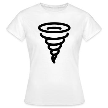 tornado - Women's T-Shirt - white - Front - AI Model Female 172 dark (172cm)