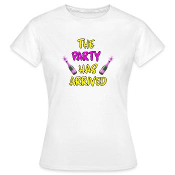 THE PARTY HAS ARRIVED, CAN GO MOUSE - Women's T-Shirt - white - Front - AI Model Female 172 dark (172cm)