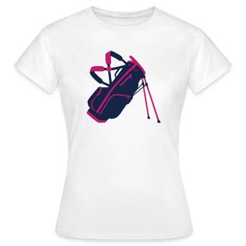 Golf Bag Equipment Icon - Women's T-Shirt - white - Front - AI Model Female 172 dark (172cm)