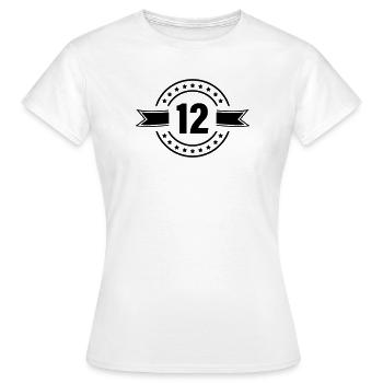 12_zahl - T-shirt Femme - blanc - Devant - AI Model Female 172 dark (172cm)