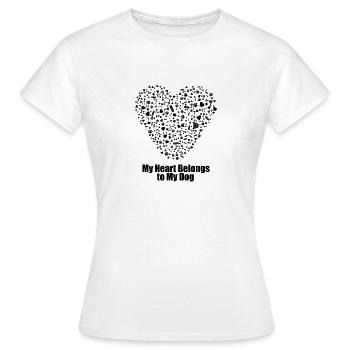My Heart Belongs to My Dog - Women's T-Shirt - white - Front - AI Model Female 172 dark (172cm)