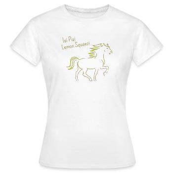 Isi Pisi Lemon Squeezi - Lemon - by Maison Bichon - Women's T-Shirt - white - Front - AI Model Female 172 dark (172cm)