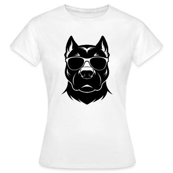 Pitbull Sunglasses - Women's T-Shirt - white - Front - AI Model Female 172 dark (172cm)