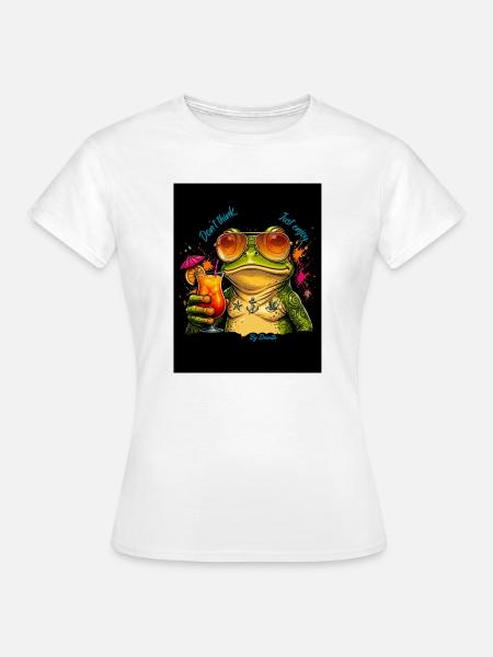 Sonniger Frosch Cocktail - Frauen T-Shirt - Weiß