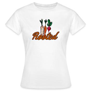 Art de la carotte enracinée - T-shirt Femme - blanc - Devant - AI Model Female 172 dark (172cm)