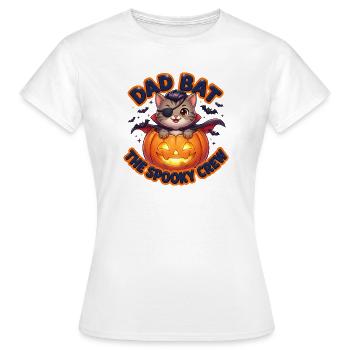 Papa Chauve-souris L’Équipage Effrayant - T-shirt Femme - blanc - Devant - AI Model Female 172 dark (172cm)