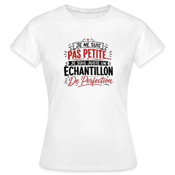 Femme humour, perfection, cadeau fête des mères - T-shirt Femme - blanc - Devant - AI Model Female 172 dark (172cm)