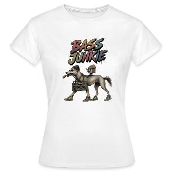 techno dog - Women's T-Shirt - white - Front - AI Model Female 172 dark (172cm)