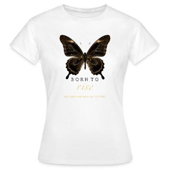 Né pour se lever Transformation Papillon - T-shirt Femme - blanc - Devant - AI Model Female 172 dark (172cm)