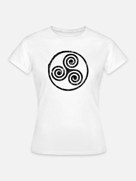 Triskele-Spiralemblem - Frauen T-Shirt - Weiß
