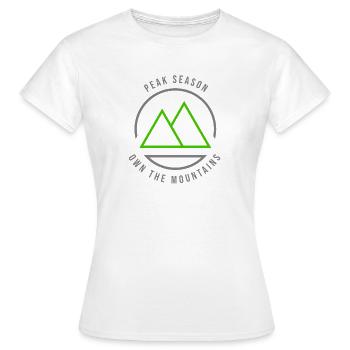 Haute saison Posséder les montagnes Vert/Gris - T-shirt Femme - blanc - Devant - AI Model Female 172 dark (172cm)