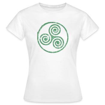 Emblème en spirale celtique - T-shirt Femme - blanc - Devant - AI Model Female 172 dark (172cm)