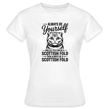 Scottish Folding Cat Scottish Fold Gift - Women's T-Shirt - white - Front - AI Model Female 172 dark (172cm)