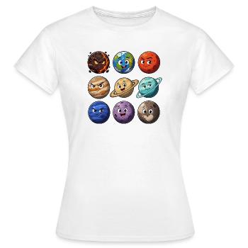 Planet Buddy Cartoon Series - Women's T-Shirt - white - Front - AI Model Female 172 dark (172cm)