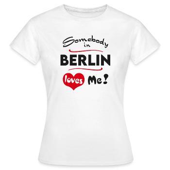 Berlin Stadt Ville Urbaine T-shirt Ville Heimatliebe - T-shirt Femme - blanc - Devant - AI Model Female 172 dark (172cm)