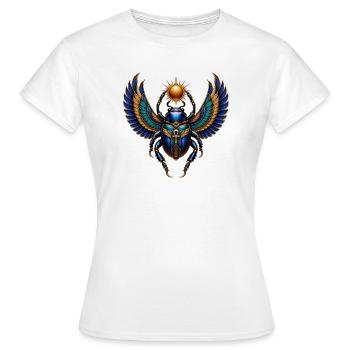 Couronne de soleil en forme de scarabée égyptien - T-shirt Femme - blanc - Devant - AI Model Female 172 dark (172cm)