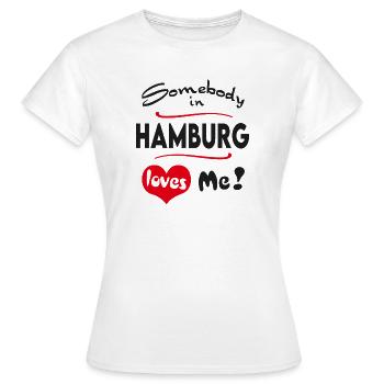 Hamburg Stadt Ville Ville Ville Urbaine de T-shirts Heimatliebe - T-shirt Femme - blanc - Devant - AI Model Female 172 dark (172cm)