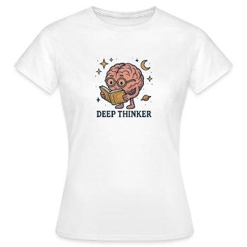 Penseurs profonds dans l’Empire stellaire - T-shirt Femme - blanc - Devant - AI Model Female 172 dark (172cm)