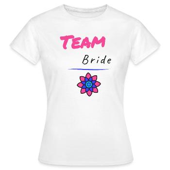 EVJF. MARIEE. TEAM. TEAM MARIEE. FUTURE MARIEE - T-shirt Femme - blanc - Devant - AI Model Female 172 dark (172cm)