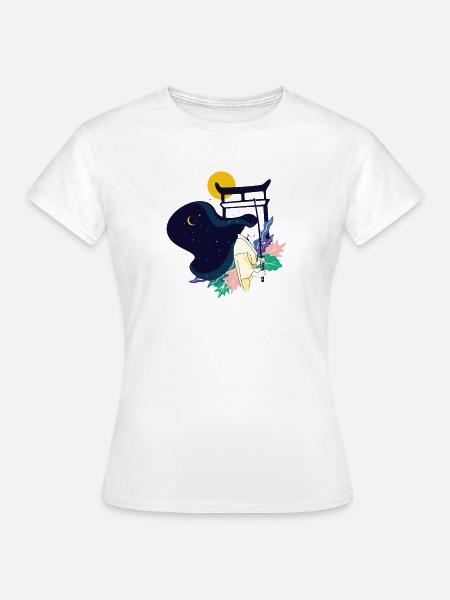Torii Nachttraum Kimono - Frauen T-Shirt - Weiß
