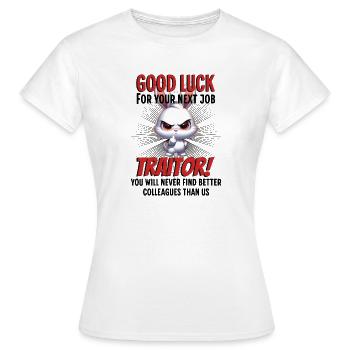 Drôle d’adieu collègue - T-shirt Femme - blanc - Devant - AI Model Female 172 dark (172cm)