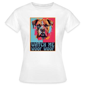 Race de chien boxer Accessoires pour chiens boxers Propriétaire de chien - T-shirt Femme - blanc - Devant - AI Model Female 172 dark (172cm)