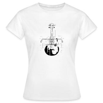 Dessin de ukulélé - T-shirt Femme - blanc - Devant - AI Model Female 172 dark (172cm)