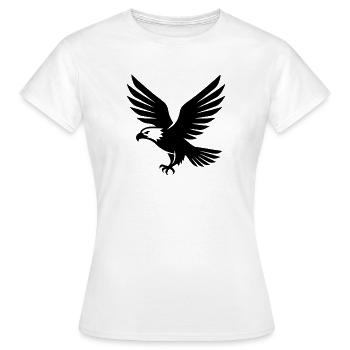 Eagle Bird en mode vol - T-shirt Femme - blanc - Devant - AI Model Female 172 dark (172cm)
