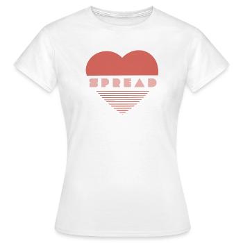 Spread love - T-shirt Femme - blanc - Devant - AI Model Female 172 dark (172cm)
