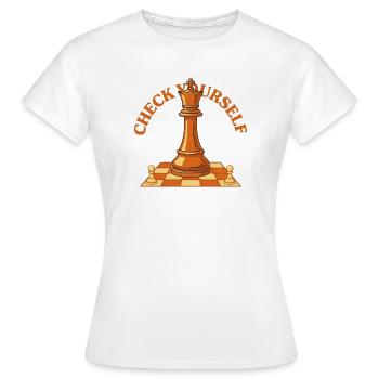 Check Yourself - Women's T-Shirt - white - Front - AI Model Female 172 dark (172cm)
