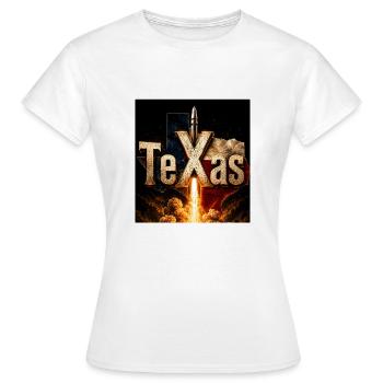 Lancement de fusée au Texas - T-shirt Femme - blanc - Devant - AI Model Female 172 dark (172cm)