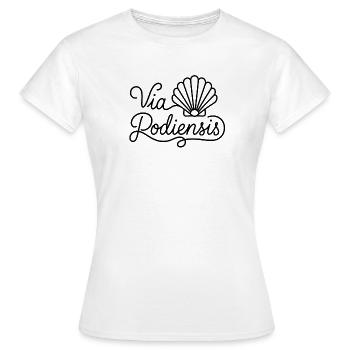 Via Podiensis – Camino de Santiago - T-shirt Femme - blanc - Devant - AI Model Female 172 dark (172cm)