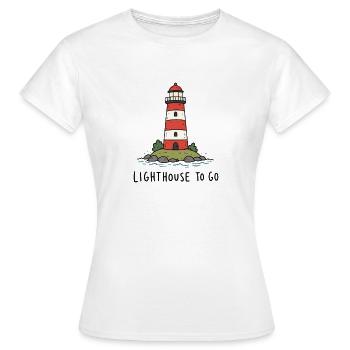 Phare de la Côte maritime - T-shirt Femme - blanc - Devant - AI Model Female 172 dark (172cm)