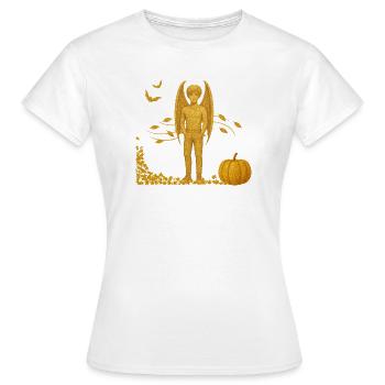 Édition d’automne : Démon vampire avec chauves-souris - T-shirt Femme - blanc - Devant - AI Model Female 172 dark (172cm)