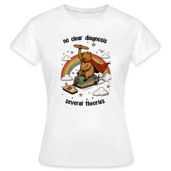 Beaver on vacuum cleaner in rainbow - Women's T-Shirt - white - Front - AI Model Female 172 dark (172cm)