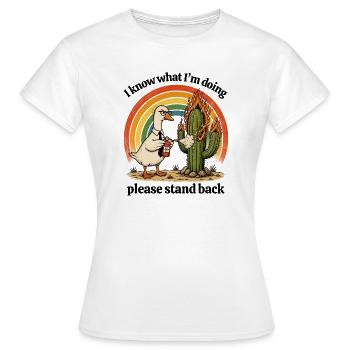 Oie Plume de Feu contre Cactus - T-shirt Femme - blanc - Devant - AI Model Female 172 dark (172cm)