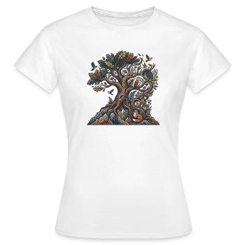 Forest tree of the night creatures - Women's T-Shirt - white - Front - AI Model Female 172 dark (172cm)