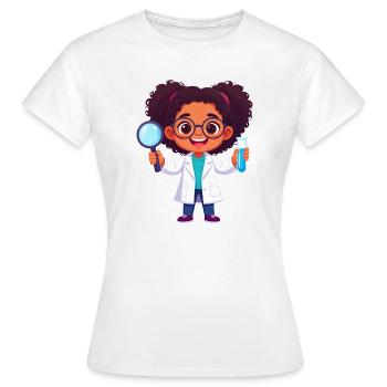 Kawaii Chemist – Science Lab Fun Art - Women's T-Shirt - white - Front - AI Model Female 172 dark (172cm)