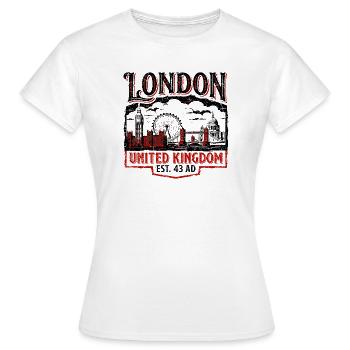 Londres, Royaume-Uni, Est. 43 ap. J.-C. - T-shirt Femme - blanc - Devant - AI Model Female 172 dark (172cm)