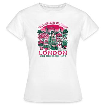 Pembroke : L’éclosion du jardin urbain de Londres - T-shirt Femme - blanc - Devant - AI Model Female 172 dark (172cm)